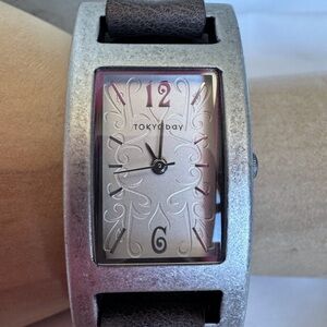 TOKYO-bay Pewter Look Watch